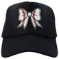 Baseball Bow Coquette Patch Foam Trucker Hat - Purpose + Passion Boutique