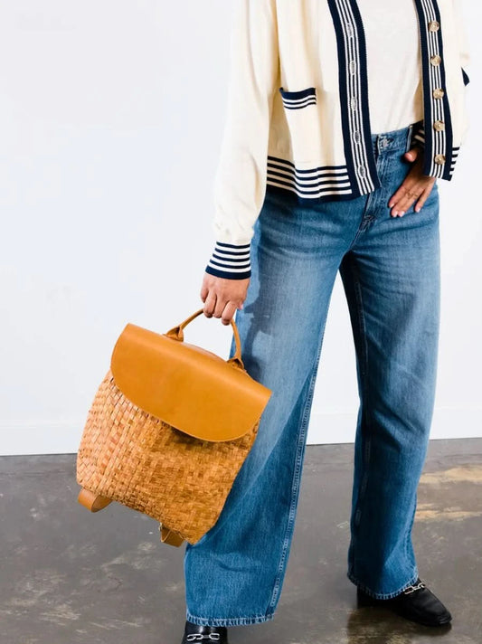 Basketweave Backpack - Purpose + Passion Boutique