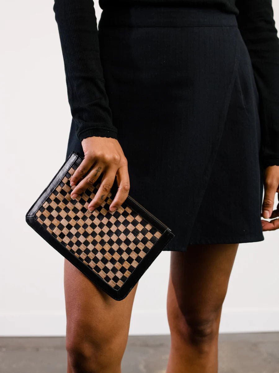 Basketweave Clutch - Purpose + Passion Boutique