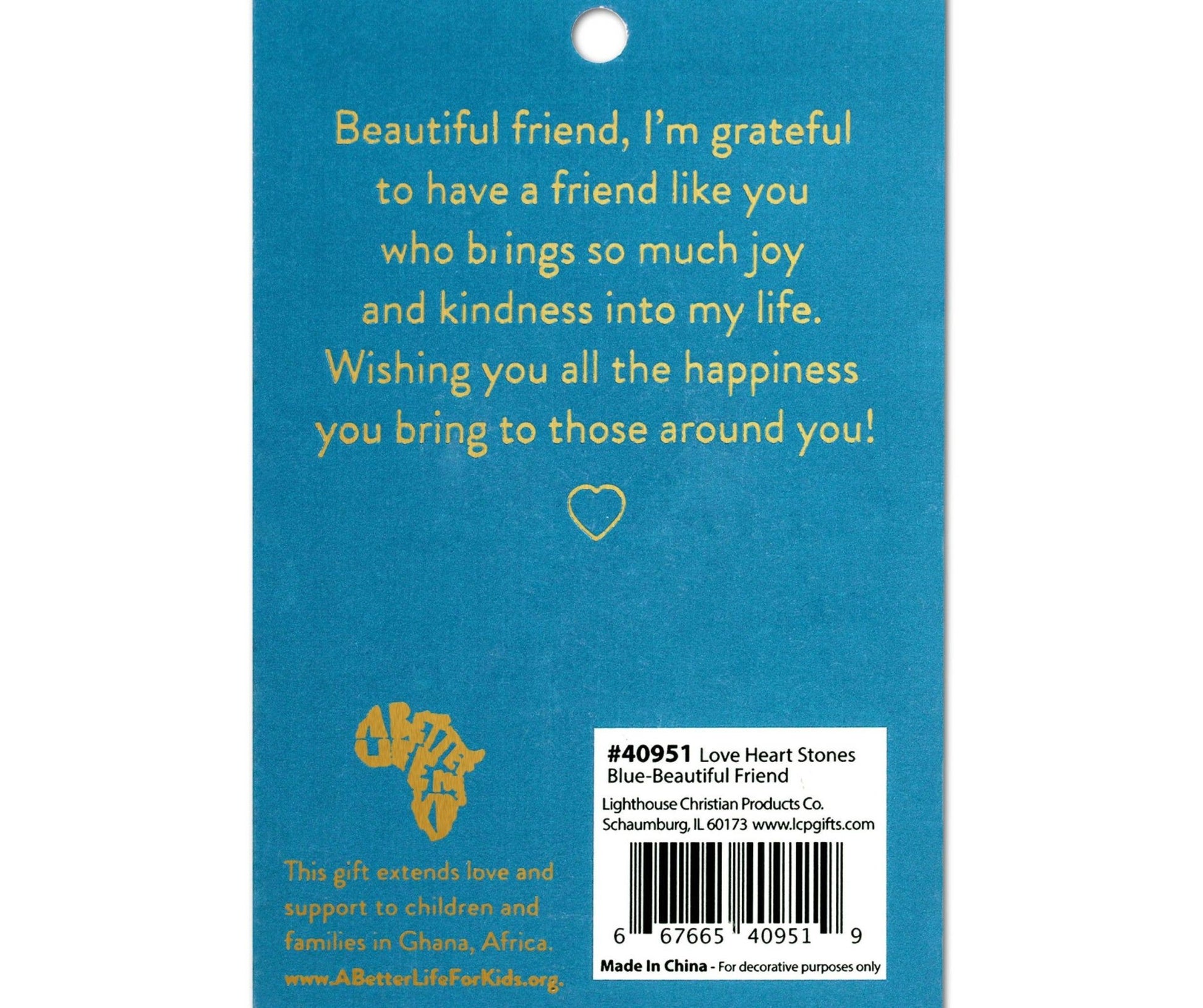Beautiful Friend Heart Stone Card - Purpose + Passion Boutique