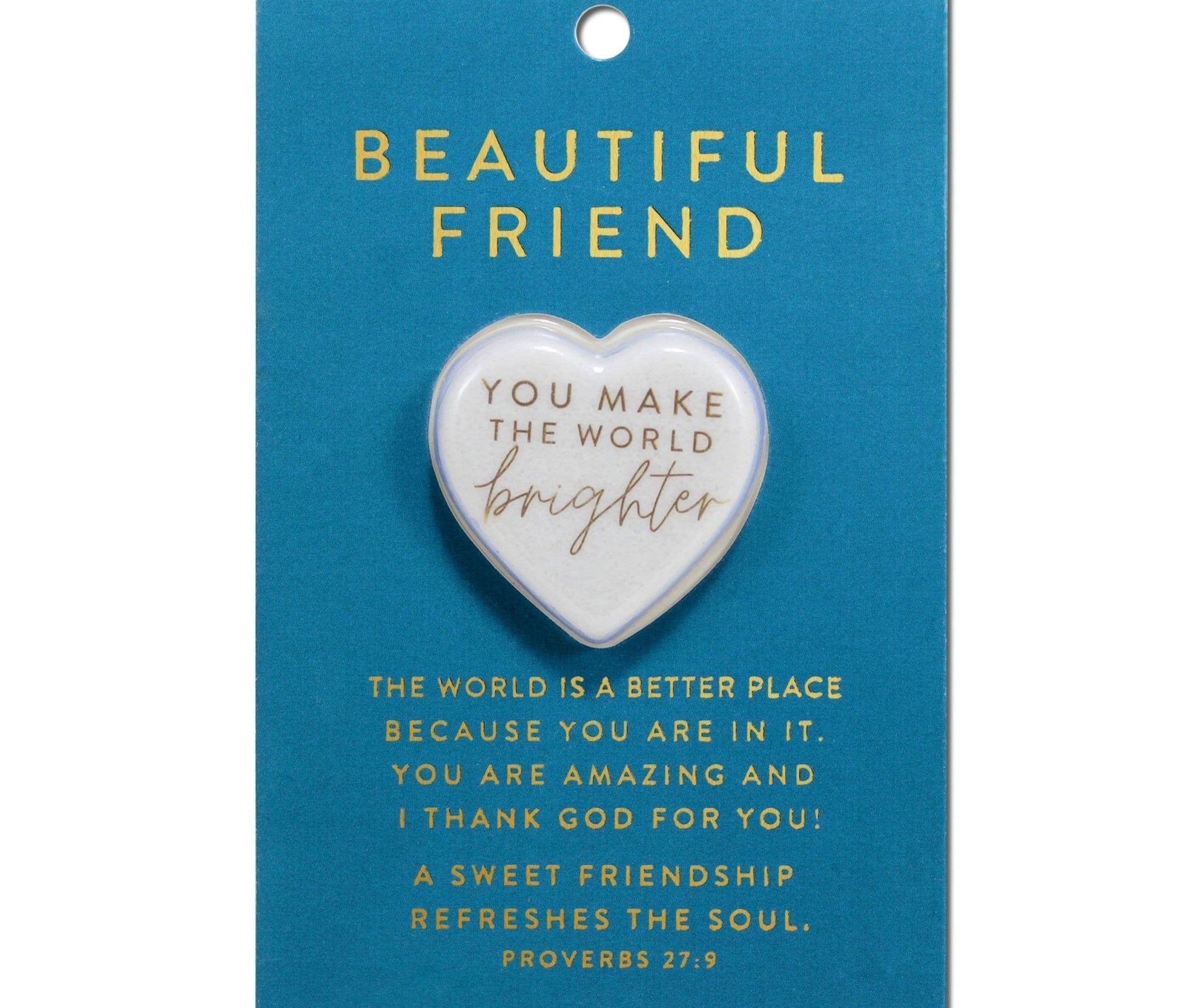 Beautiful Friend Heart Stone Card - Purpose + Passion Boutique
