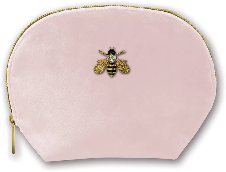 Bee Brooch Velvet Clamshell Bag - Purpose + Passion Boutique