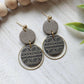 Beige + Black Clay Earrings - Purpose + Passion Boutique