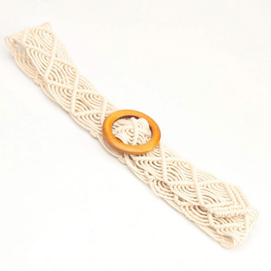 Beige Vintage Woven Belt - Purpose + Passion Boutique