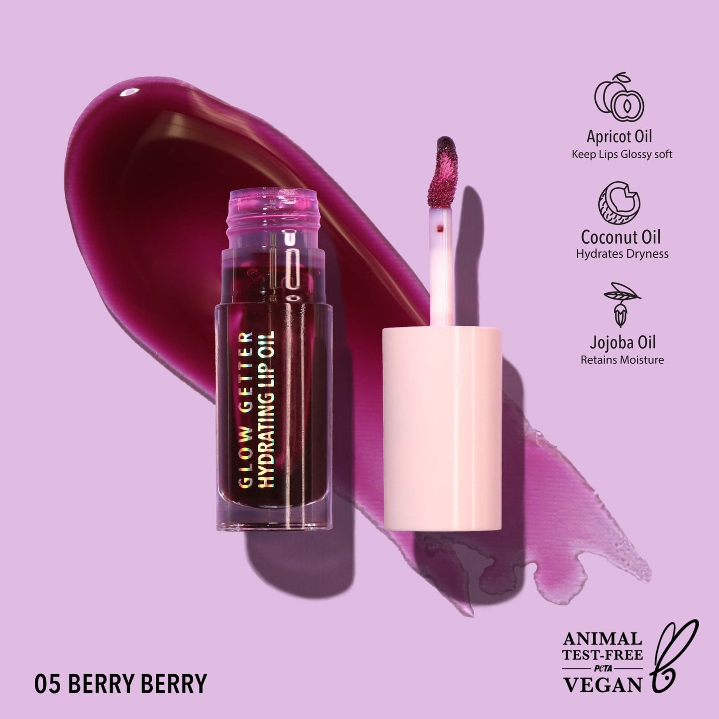 Berry Berry Glow Getter Hydrating Lip Oil - Purpose + Passion Boutique