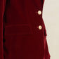 Berry Velvet Single Button Blazer - Purpose + Passion Boutique