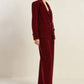 Berry Velvet Single Button Blazer - Purpose + Passion Boutique