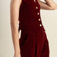 Berry Velvet Vest - Purpose + Passion Boutique