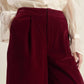 Berry Velvet Wide Leg Pants - Purpose + Passion Boutique