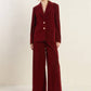 Berry Velvet Wide Leg Pants - Purpose + Passion Boutique