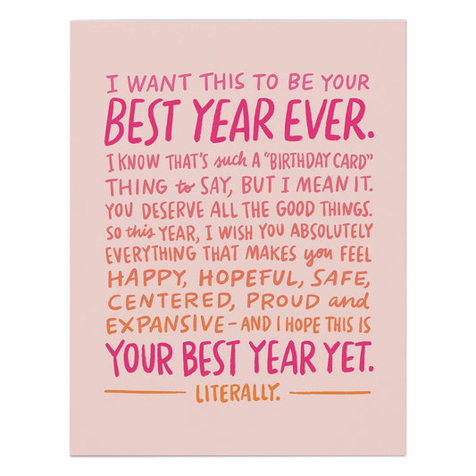 Best Year Ever Birthday Card - Purpose + Passion Boutique
