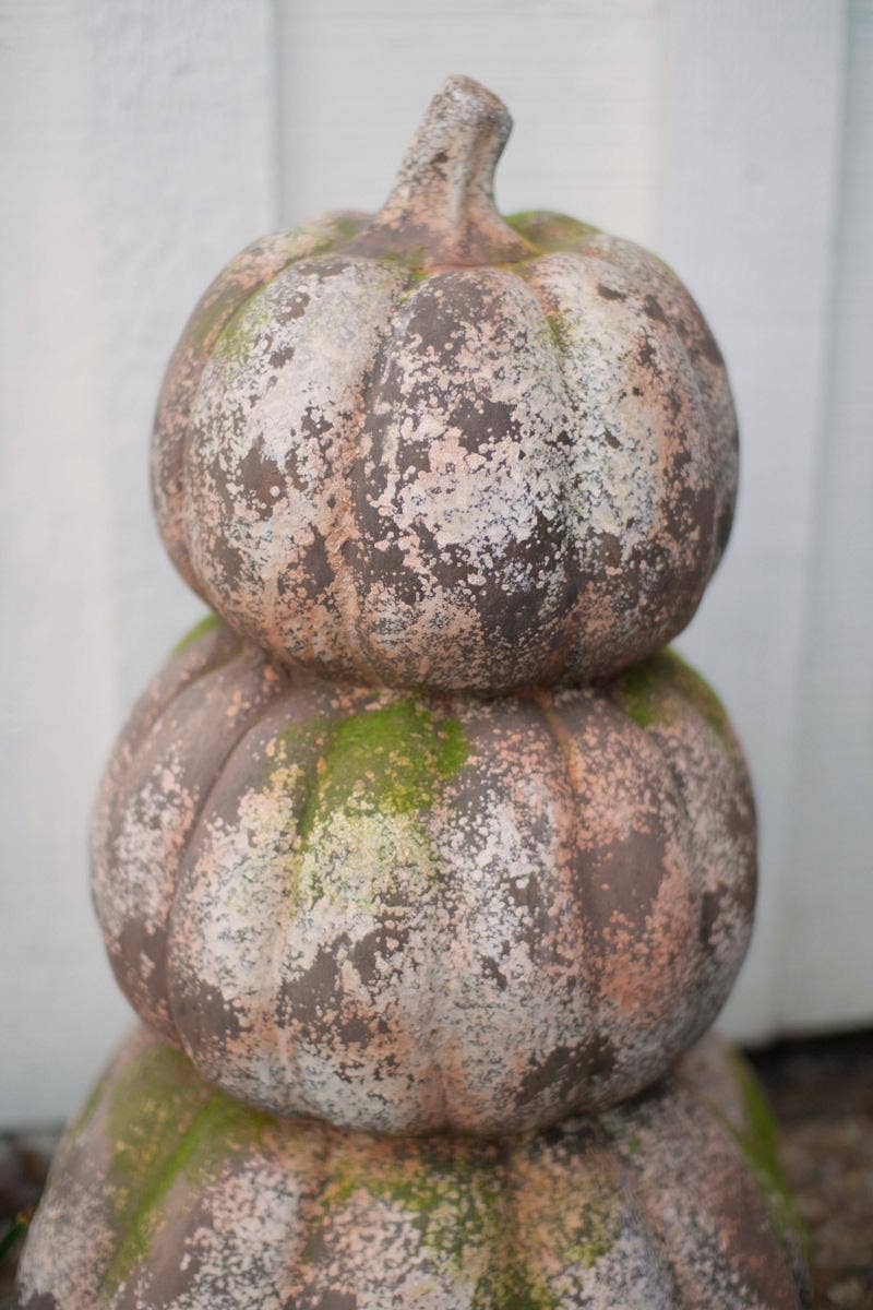 Three Pumpkin Concrete Stack