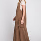 Brown Washed Cargo Maxi Dress