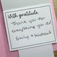Coffee Thank You Waterfall Single Gift Card Holder- Light Pink Cardstock