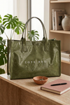 Green Large Vinyl Tote Bag