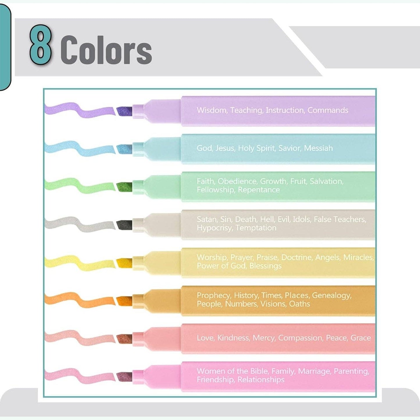 Bible Highlighters with Color - Coding System - Purpose + Passion Boutique