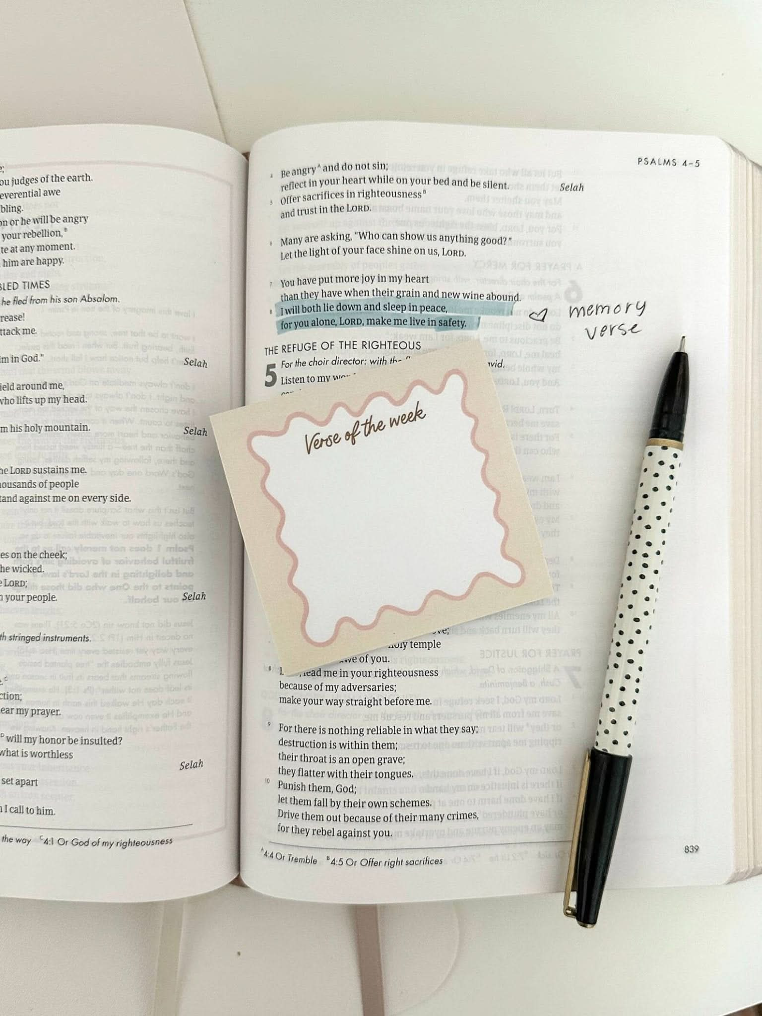 Bible Verse of the Week Sticky Notepad - Purpose + Passion Boutique