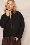 Black Boxy Quilted Jacket - Purpose + Passion Boutique