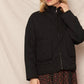 Black Boxy Quilted Jacket - Purpose + Passion Boutique