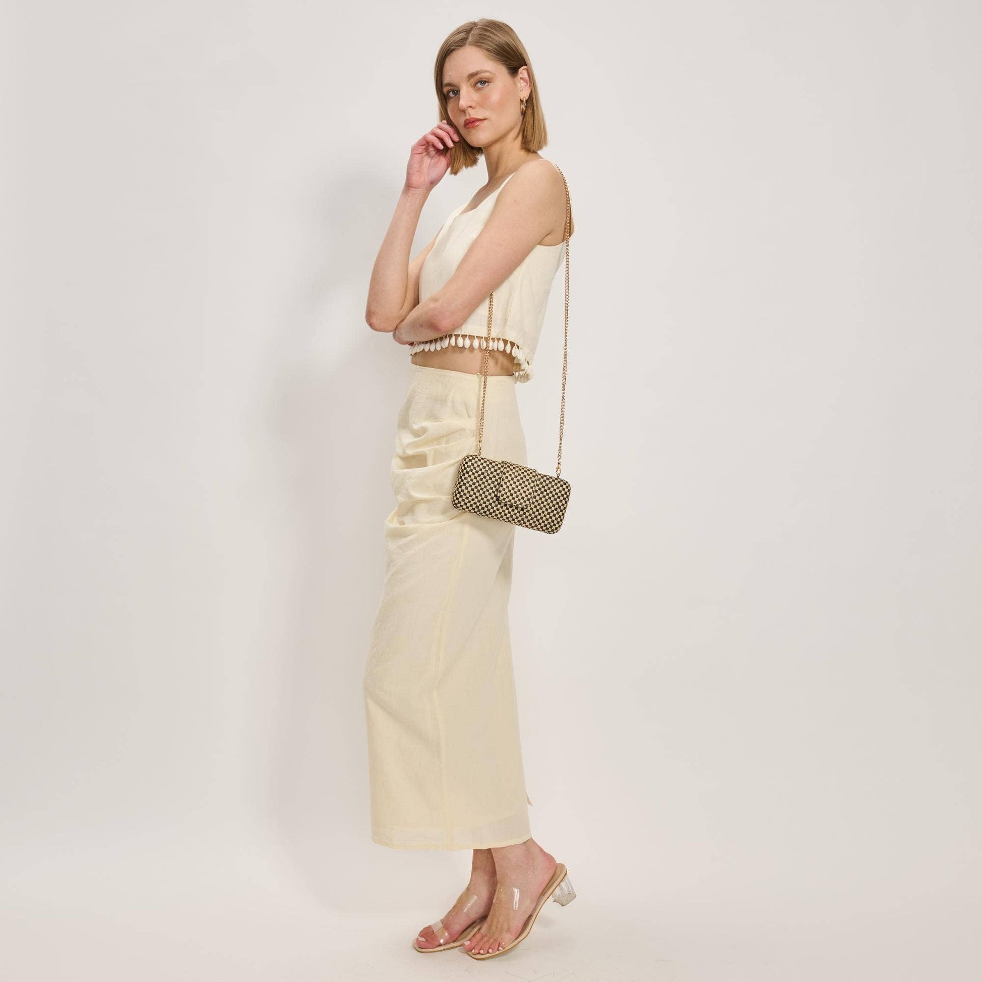 Black Checkered Mini Bag - Purpose + Passion Boutique