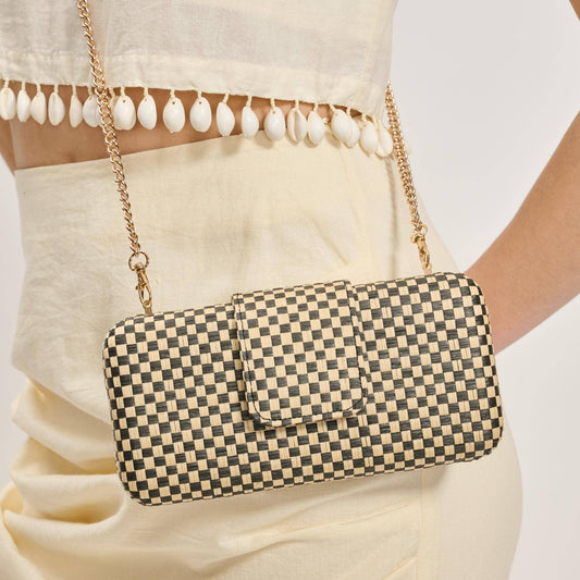 Black Checkered Mini Bag - Purpose + Passion Boutique