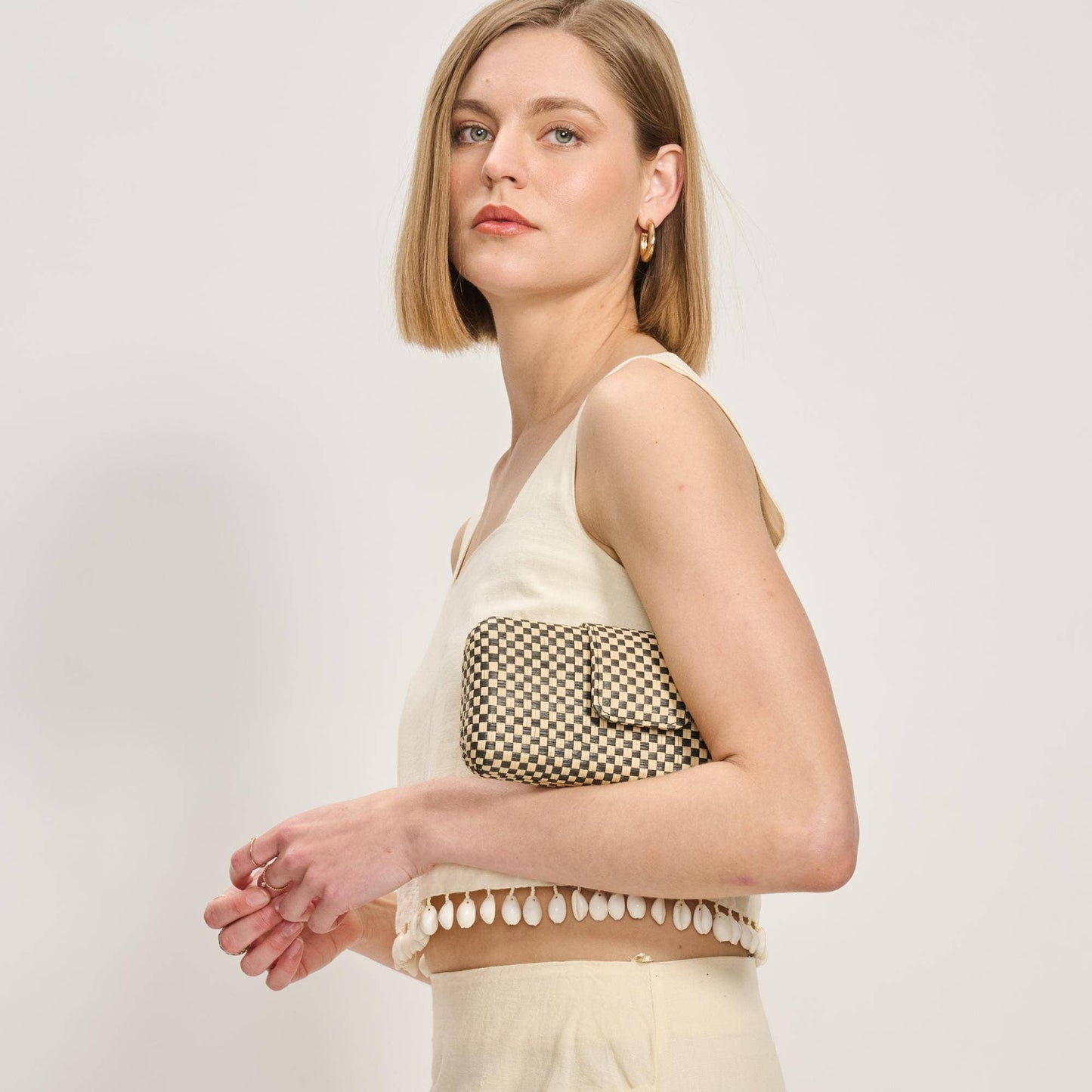 Black Checkered Mini Bag - Purpose + Passion Boutique