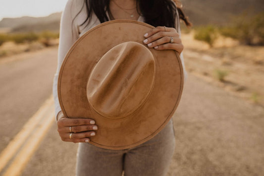 Black Cowboy Cattleman Crown Flat Brim Hat - Purpose + Passion Boutique