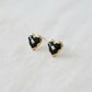 Black Drip Glaze Heart Drop Earrings - Purpose + Passion Boutique