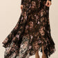 Black Floral Handkerchief - Hem Lace Maxi Skirt - Purpose + Passion Boutique