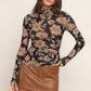 Black Flower Power Mesh Top - Purpose + Passion Boutique