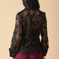 Black Lace Collar Top - Purpose + Passion Boutique