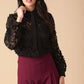 Black Lace Collar Top - Purpose + Passion Boutique