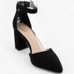 Black Nubuck Pointed Toe Heel - Purpose + Passion Boutique