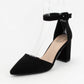 Black Nubuck Pointed Toe Heel - Purpose + Passion Boutique