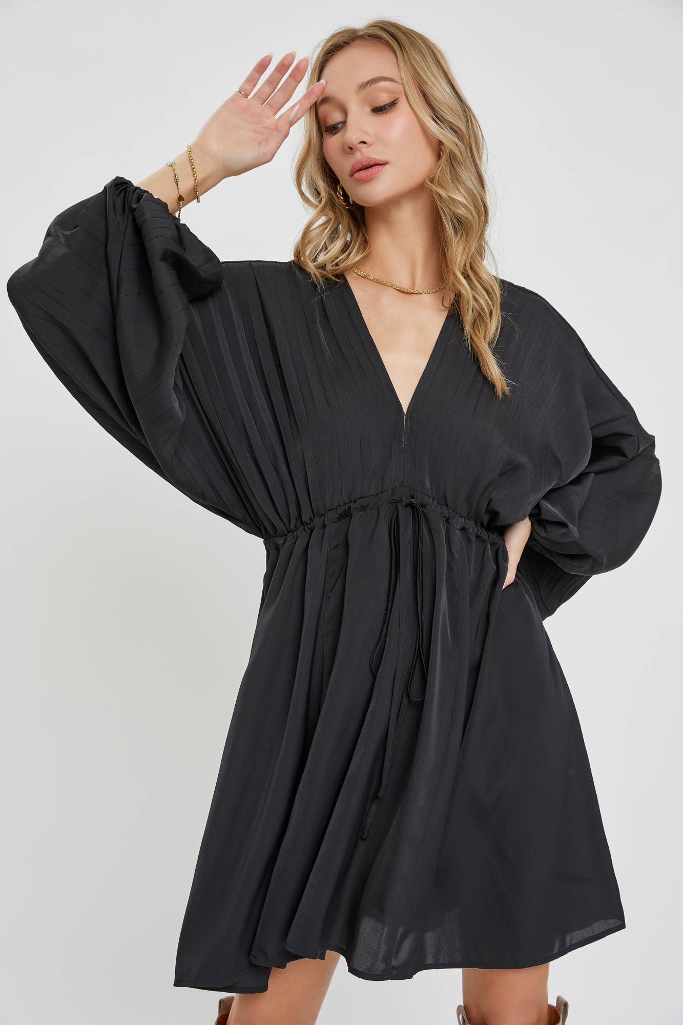 Black Satin Midi Dress - Purpose + Passion Boutique