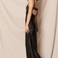 Black Sleeveless Sweetheart Neckline Satin Maxi Dress - Purpose + Passion Boutique