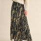 Black + Tan Pattern Long Skirt - Purpose + Passion Boutique