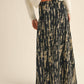 Black + Tan Pattern Long Skirt - Purpose + Passion Boutique