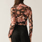 Black Taupe Stretch Lace Top - Purpose + Passion Boutique