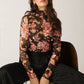 Black Taupe Stretch Lace Top - Purpose + Passion Boutique