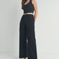 Black Trouser Wide Leg Stretch Jeans - Purpose + Passion Boutique