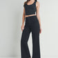 Black Trouser Wide Leg Stretch Jeans - Purpose + Passion Boutique