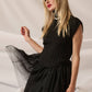 Black Turtleneck Sweater Bodice Ruffled Tulle Mini Dress - Purpose + Passion Boutique