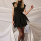 Black Turtleneck Sweater Bodice Ruffled Tulle Mini Dress - Purpose + Passion Boutique