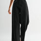 Black Wash High - Waisted Wide - Leg Denim Stud Pants - Purpose + Passion Boutique