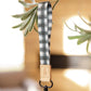 Black & White Checkered Wristlet Keychain - Purpose + Passion Boutique