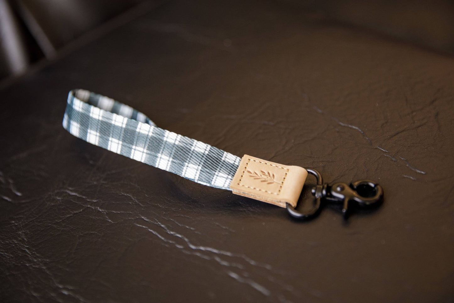 Black & White Checkered Wristlet Keychain - Purpose + Passion Boutique