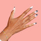 Black & White | Neutral Bold Swirl Tip Almond Press - On Nails - Purpose + Passion Boutique