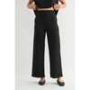 Black Wide Leg Ponte Kint Pants - Purpose + Passion Boutique