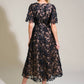Black Woven Lace Midi Dress - Purpose + Passion Boutique